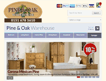 Tablet Screenshot of pineandoakwarehouse.com